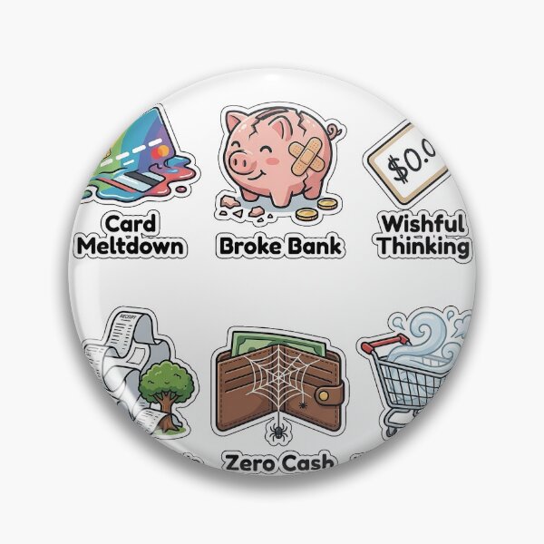 Item preview, Relatable Holiday Budget Meltdown Sticker Pack - Shopping Puns Collection designed and sold by SimpleP.