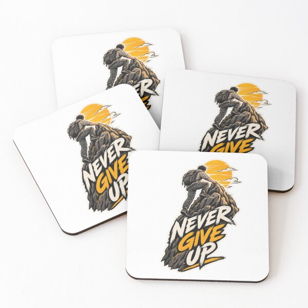 Item preview, Never Give Up Mountain Climbing Motivational Sticker | Adventure Hiking Design designed and sold by PRIME4YOU.