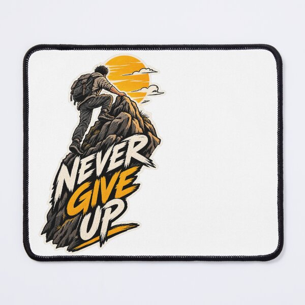 Item preview, Never Give Up Mountain Climbing Motivational Sticker | Adventure Hiking Design designed and sold by PRIME4YOU.