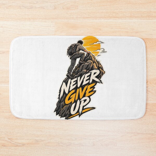 Item preview, Never Give Up Mountain Climbing Motivational Sticker | Adventure Hiking Design designed and sold by PRIME4YOU.