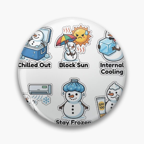 Item preview, Sarcastic Snowman Anti-Melt Survival Sticker Pack - Sun Block Puns designed and sold by SimpleP.