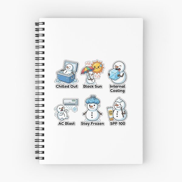 Item preview, Sarcastic Snowman Anti-Melt Survival Sticker Pack - Sun Block Puns designed and sold by SimpleP.