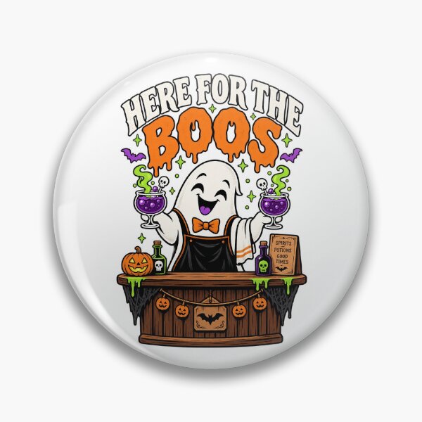 Item preview, Here for the Boos Funny Halloween Ghost Bartender Design. designed and sold by The-T-In-Retro.