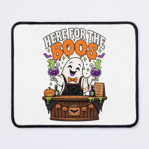 Item preview, Here for the Boos Funny Halloween Ghost Bartender Design. designed and sold by The-T-In-Retro.