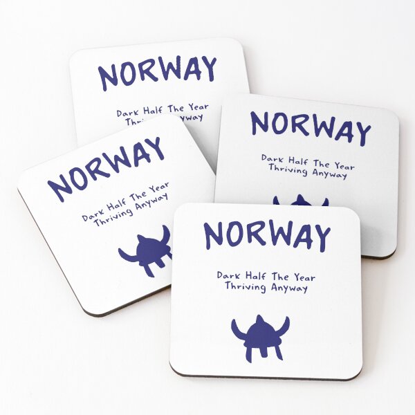 Item preview, Norway Viking Print – Dark Half The Year Thriving Anyway, Funny Design designed and sold by MarkedArtPrints.