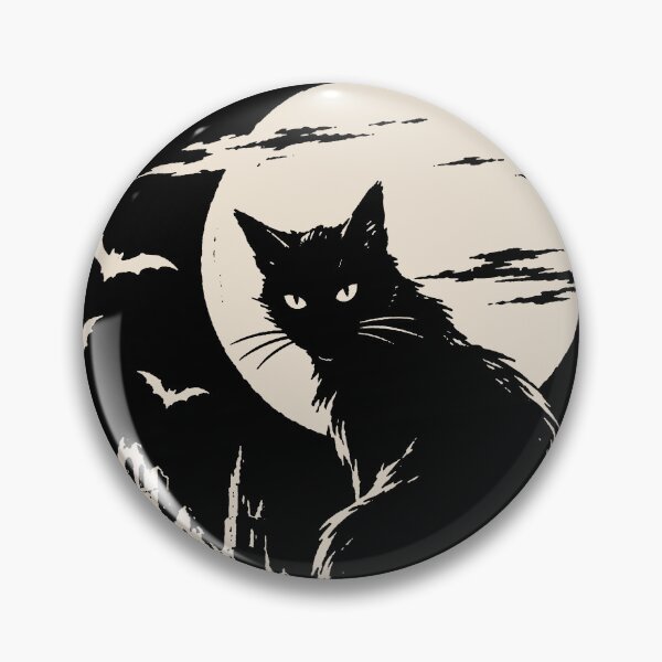Item preview, Black Cat Gothic Moon Witchy Graphic designed and sold by trajeado14.