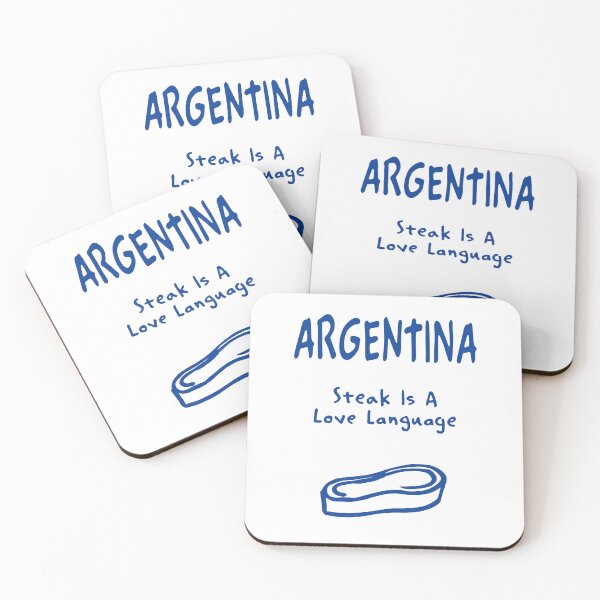 Item preview, Argentina Steak Print – Steak Is A Love Language, Funny Design designed and sold by MarkedArtPrints.
