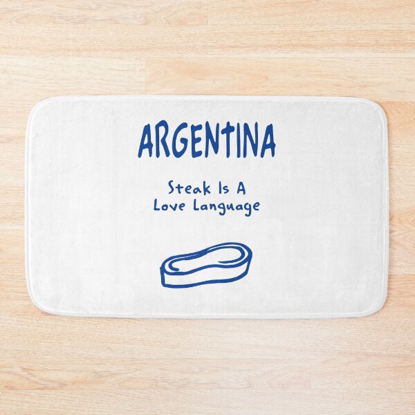 Item preview, Argentina Steak Print – Steak Is A Love Language, Funny Design designed and sold by MarkedArtPrints.