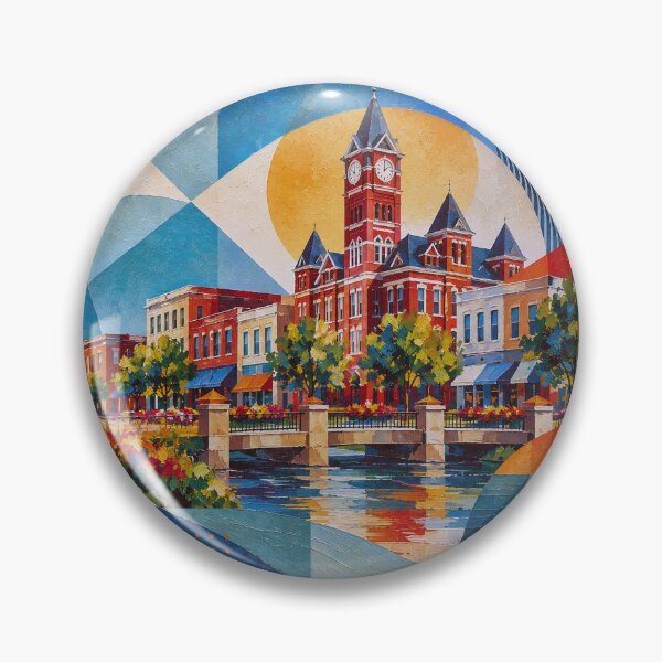 Item preview, Auburn, Alabama Painting – A Beautiful Summer Scene in the USA. designed and sold by GalleryKauffeld.
