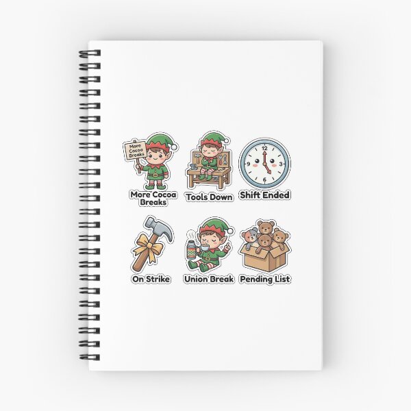 Item preview, Sarcastic Elf On Strike Workshop Sticker Pack - Labor Union Puns designed and sold by SimpleP.