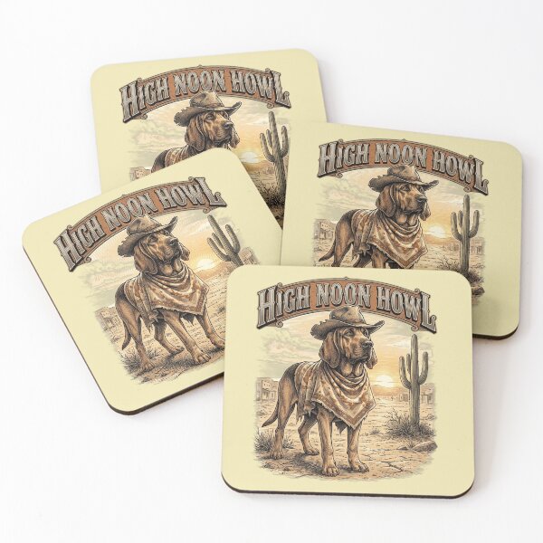 Item preview, High Noon Howl Funny Cowboy Movie Dog Bloodhound Lover Gift designed and sold by FurRealStudioCo.