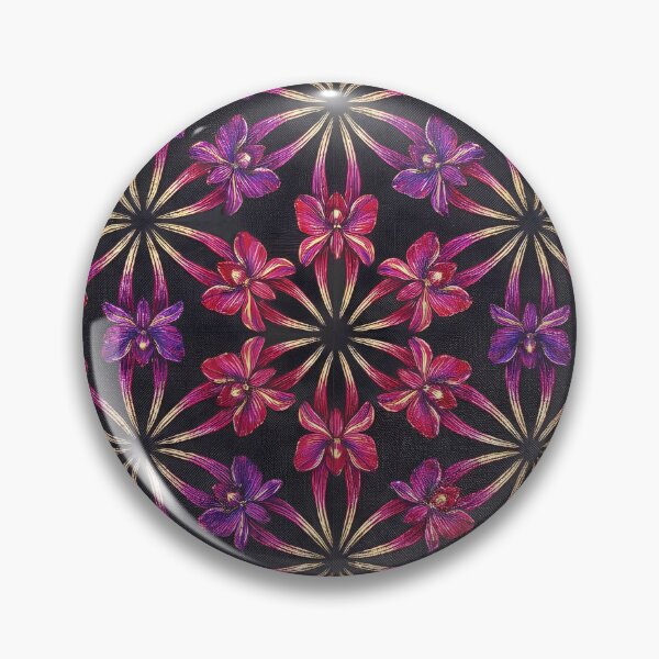 Item preview, Symmetrical Dark Floral Kaleidoscope Mandala Pattern designed and sold by Studio BC.