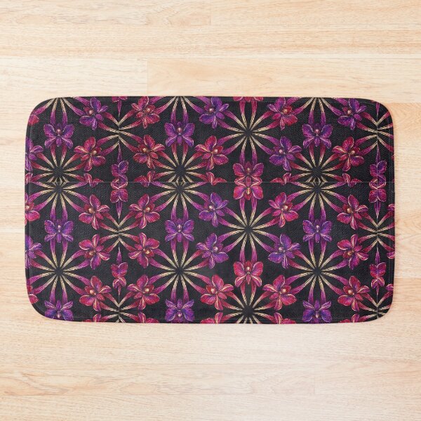 Item preview, Symmetrical Dark Floral Kaleidoscope Mandala Pattern designed and sold by Studio BC.