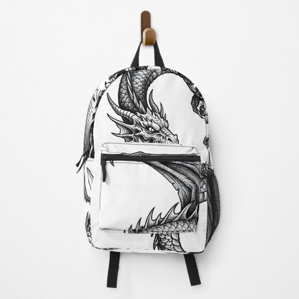 Item preview, Blade-Tail Dragon with Sword - Serpentine Ink Illustration designed and sold by DragonSerpent Ink.