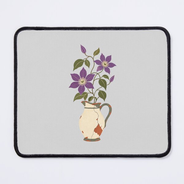 Item preview, Vintage Purple Clematis in Antique Ceramic Pitcher designed and sold by hattie's.