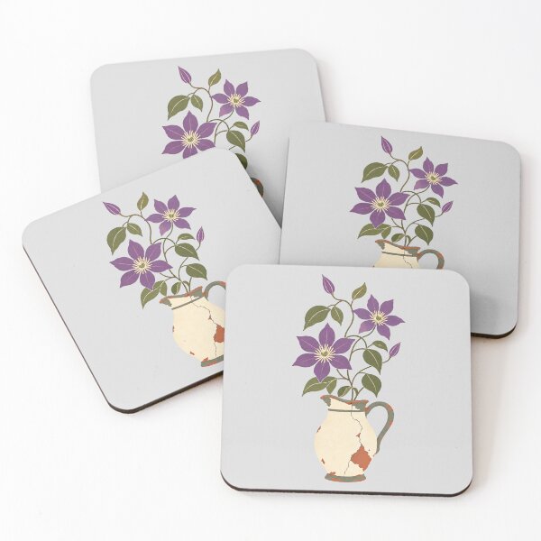 Item preview, Vintage Purple Clematis in Antique Ceramic Pitcher designed and sold by hattie's.