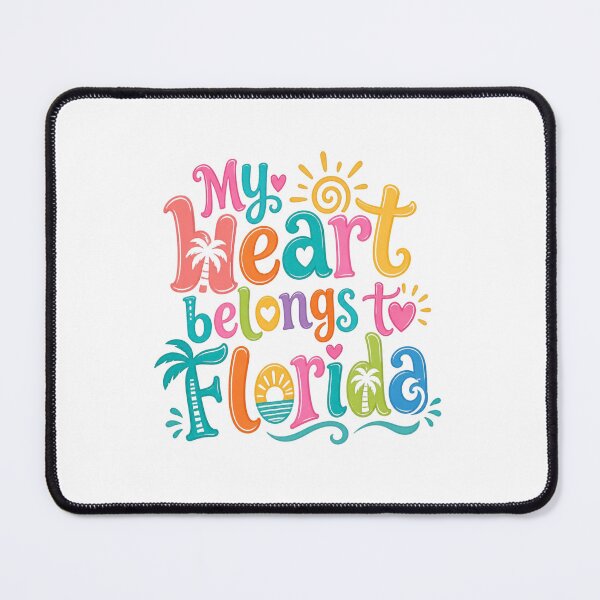 Item preview, My Heart Belongs to Florida - Cute Souvenir Travelers Gift for Men Women & Kids designed and sold by Mozaic Clothes.