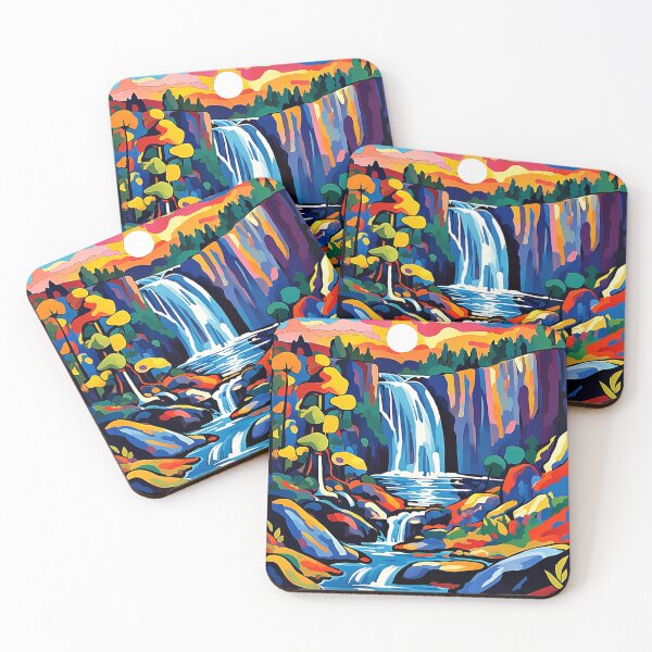 Item preview, Waterfall through rocky terrain designed and sold by George Hutton Hunter.