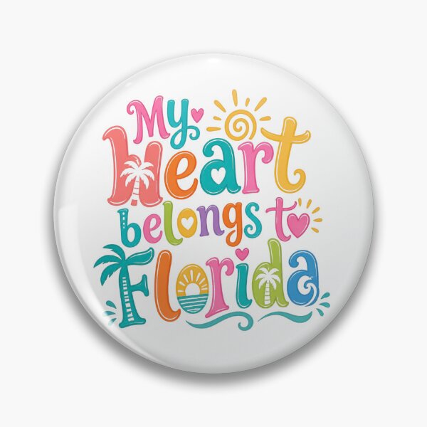 Item preview, My Heart Belongs to Florida - Cute Souvenir Travelers Gift for Men Women & Kids  designed and sold by Mozaic Clothes.