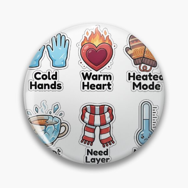 Item preview, Sarcastic Cold Hands Warm Heart Sticker Pack - Freezing Touch Puns designed and sold by SimpleP.