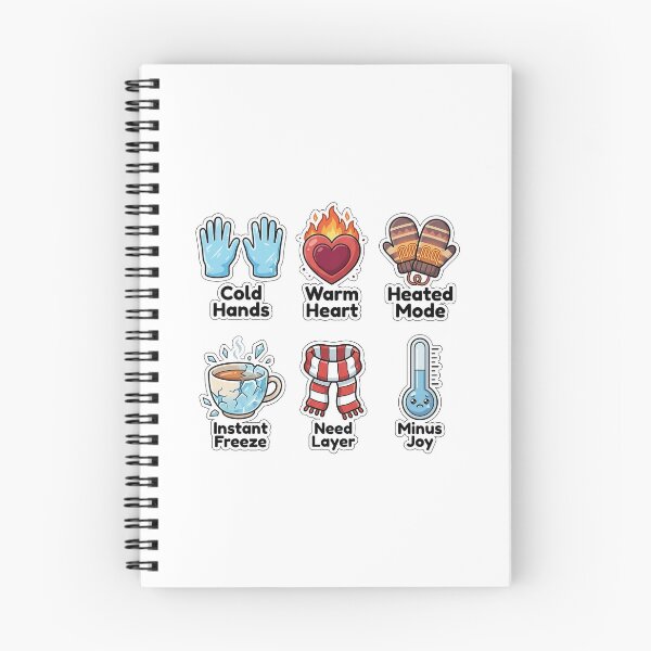 Item preview, Sarcastic Cold Hands Warm Heart Sticker Pack - Freezing Touch Puns designed and sold by SimpleP.