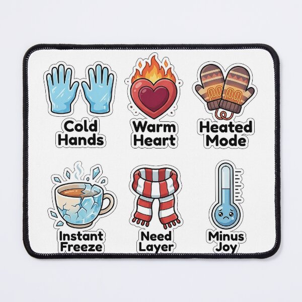 Item preview, Sarcastic Cold Hands Warm Heart Sticker Pack - Freezing Touch Puns designed and sold by SimpleP.