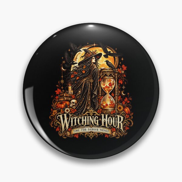 Item preview, Witching Hour Gothic Witch Halloween Raven Moon Vintage designed and sold by TheInkRaven.