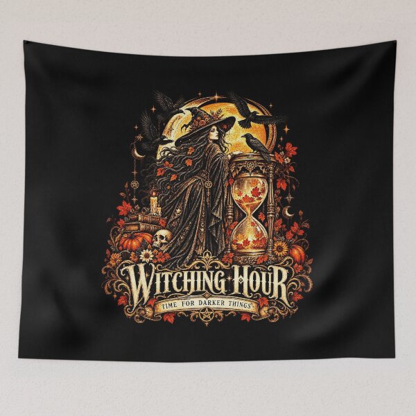 Item preview, Witching Hour Gothic Witch Halloween Raven Moon Vintage designed and sold by TheInkRaven.