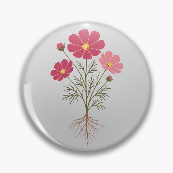 Item preview, Pink Cosmos Flower with Exposed Roots designed and sold by hattie's.