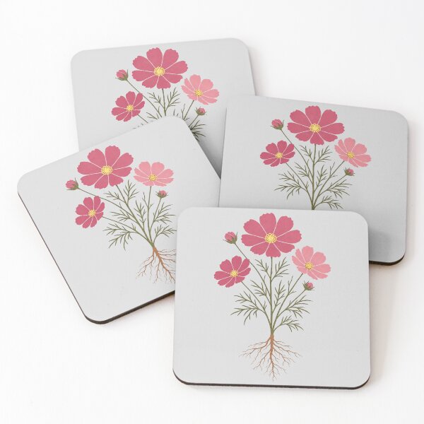 Item preview, Pink Cosmos Flower with Exposed Roots designed and sold by hattie's.