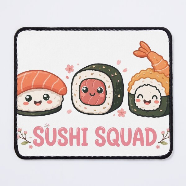 Item preview, Sushi Squad Kawaii Cute Sushi Faces Funny Food Sticker designed and sold by dostielee.