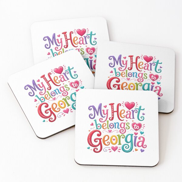 Item preview, My Heart Belongs to Georgia - Cute Souvenir Travelers Gift for Men Women & Kids  designed and sold by Mozaic Clothes.