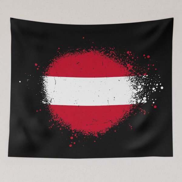 Item preview, Austria Flag Spray Paint Splatter Style designed and sold by DelfDesign.