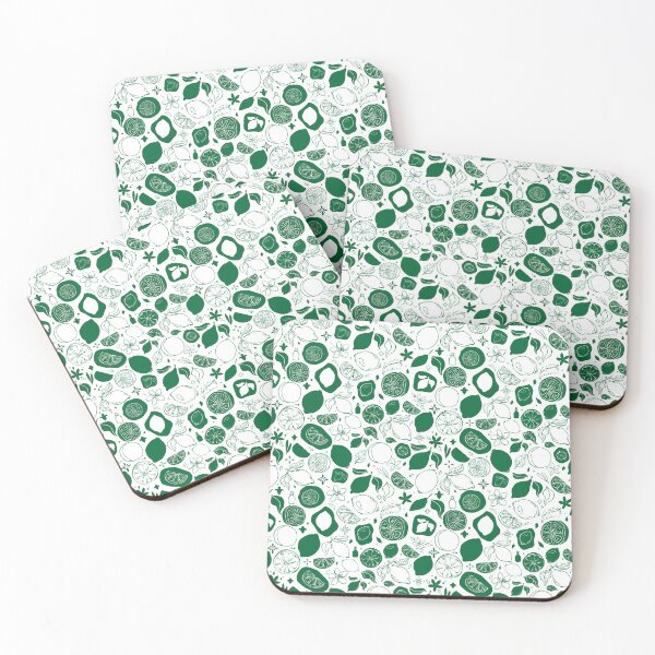 Item preview, Deep Green Citrus Night Pattern designed and sold by Sagi Jane Art.