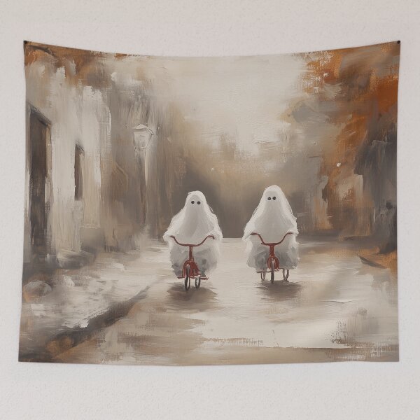 Item preview, Ghosts on Red Tricycles Abstract Alley Painting designed and sold by NatureSight.