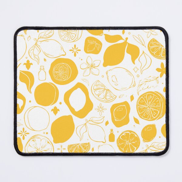 Item preview, Golden Lemon Line Art Pattern designed and sold by Sagi Jane Art.