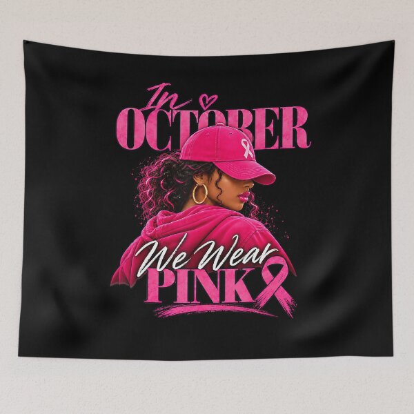 Item preview, October We Wear Pink Breast Cancer Awareness Women designed and sold by Khescoiu.