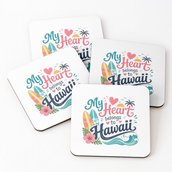Item preview, My Heart Belongs to Hawaii - Cute Souvenir Travelers Gift for Men Women & Kids  designed and sold by Mozaic Clothes.