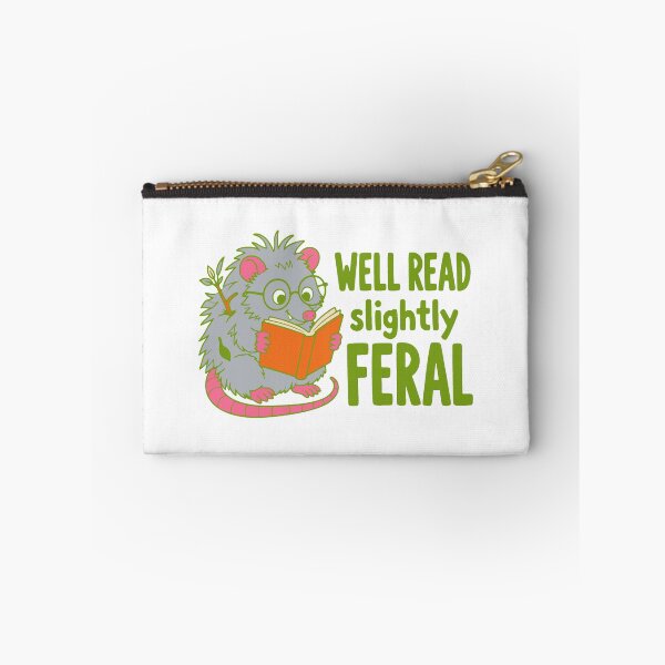 Item preview, Well read slightly feral - funny opossum book lover designed and sold by GagShots.