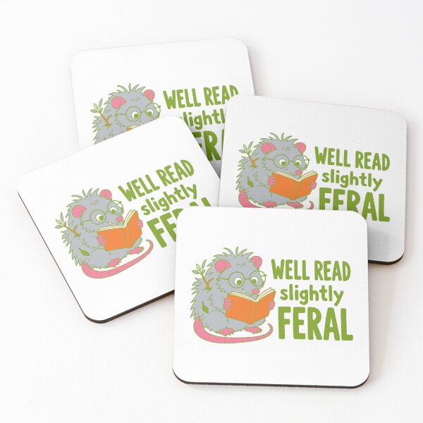 Item preview, Well read slightly feral - funny opossum book lover designed and sold by GagShots.
