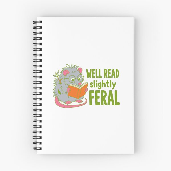Item preview, Well read slightly feral - funny opossum book lover designed and sold by GagShots.