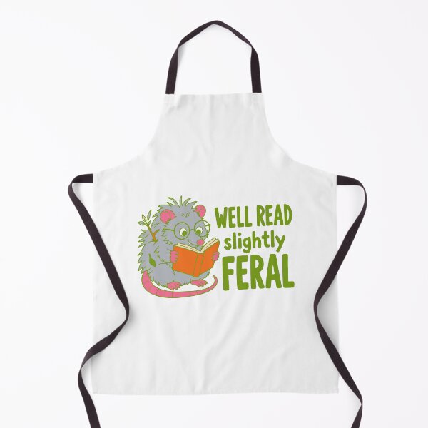 Item preview, Well read slightly feral - funny opossum book lover designed and sold by GagShots.