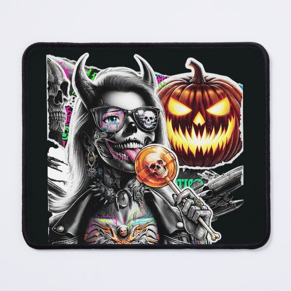 Item preview, Halloween Demon Girl Lollipop Glasses Pumpkin designed and sold by Voodoo Store Paranormal Collections.
