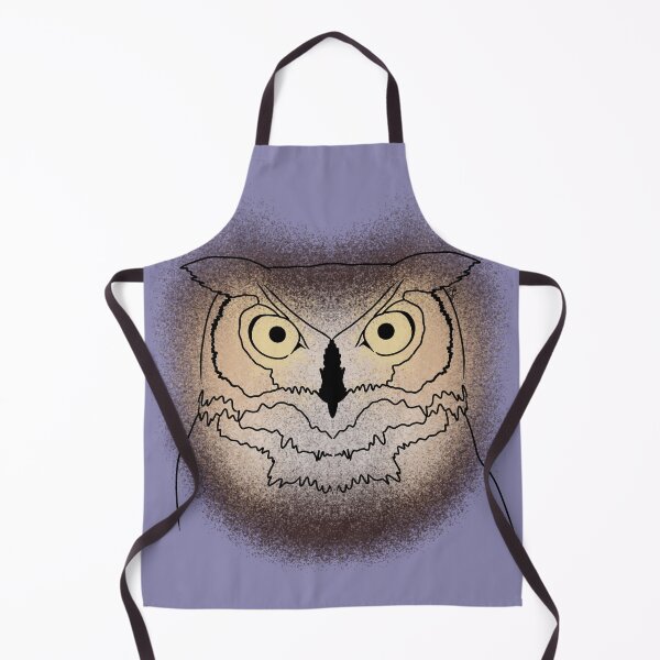 Item preview, Great Horned Owl Line-art (Brown, Beige, Cream & Yellow) designed and sold by Burnt_Pikachu.