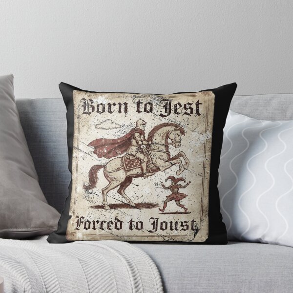 Item preview, Born To Jest Forced To Joust Funny Medieval Knight Jester Vintage Meme designed and sold by CarlaKaise.