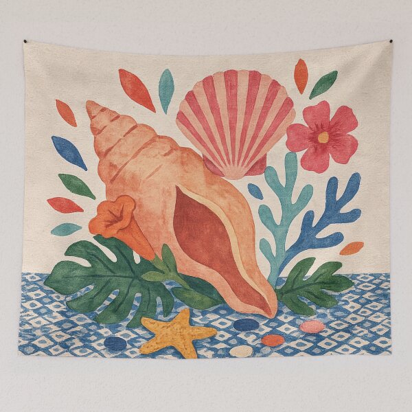 Item preview, Matisse-Inspired Coastal Shells & Mediterranean Still Life designed and sold by Tamas Das.