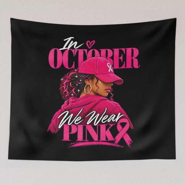 Item preview, October We Wear Pink Breast Cancer Awareness Women designed and sold by Khescoiu.
