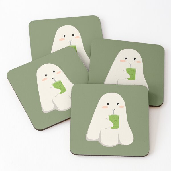 Item preview, matcha lover ghost designed and sold by PeachyLitchi.