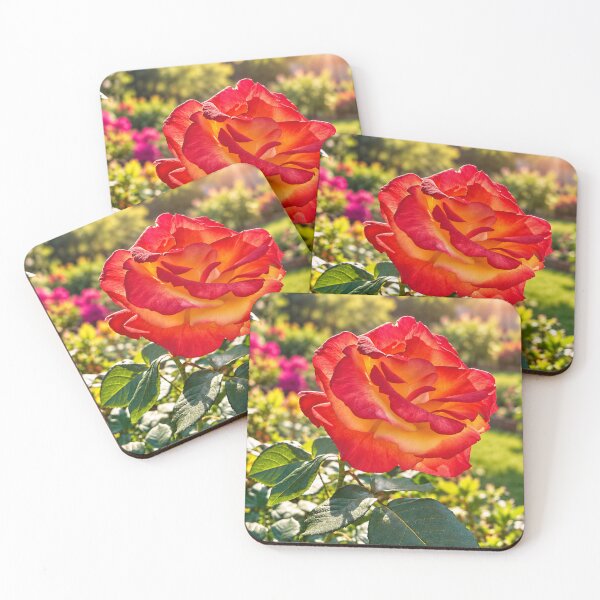 Item preview, Elegant Red and Orange Rose Flower Botanical Nature Design designed and sold by Wild Bloom Paws.