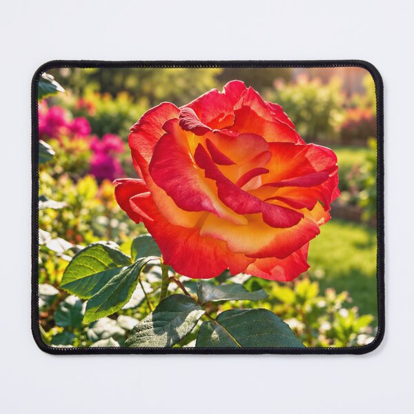 Item preview, Elegant Red and Orange Rose Flower Botanical Nature Design designed and sold by Wild Bloom Paws.